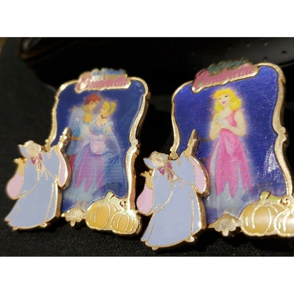 Disney Pin Cinderella Prince Charming Fairy‎ Godmother Lenticular Dress 12730